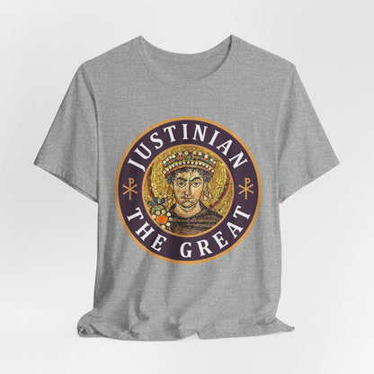 Athletic Heather / S Justinian the Great Byzantine Emperor T-Shirt