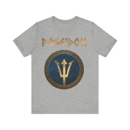 Athletic Heather / S Poseidon Greek God Trident T-Shirt