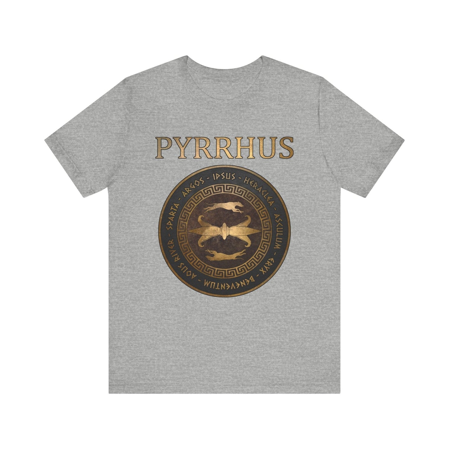 Athletic Heather / S Pyrrhus of Epirus Famous Battles - Ancient Warfare - Ancient Battles T-shirt