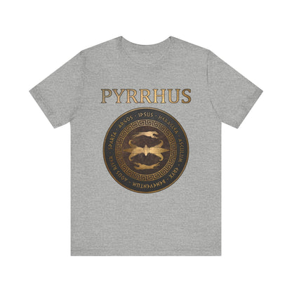 Athletic Heather / S Pyrrhus of Epirus Famous Battles - Ancient Warfare - Ancient Battles T-shirt