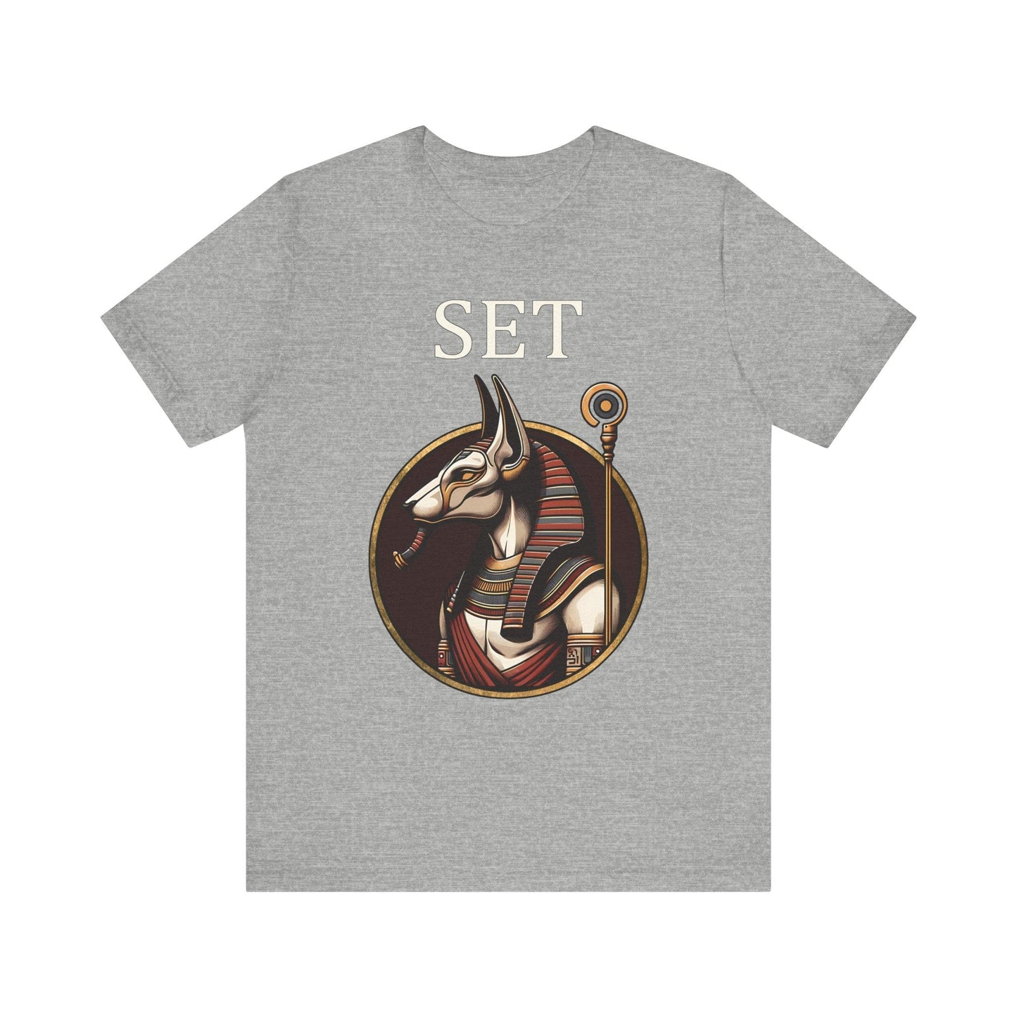 Athletic Heather / S Set Ancient Egyptian God T-Shirt