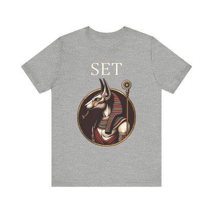 Athletic Heather / S Set Ancient Egyptian God T-Shirt