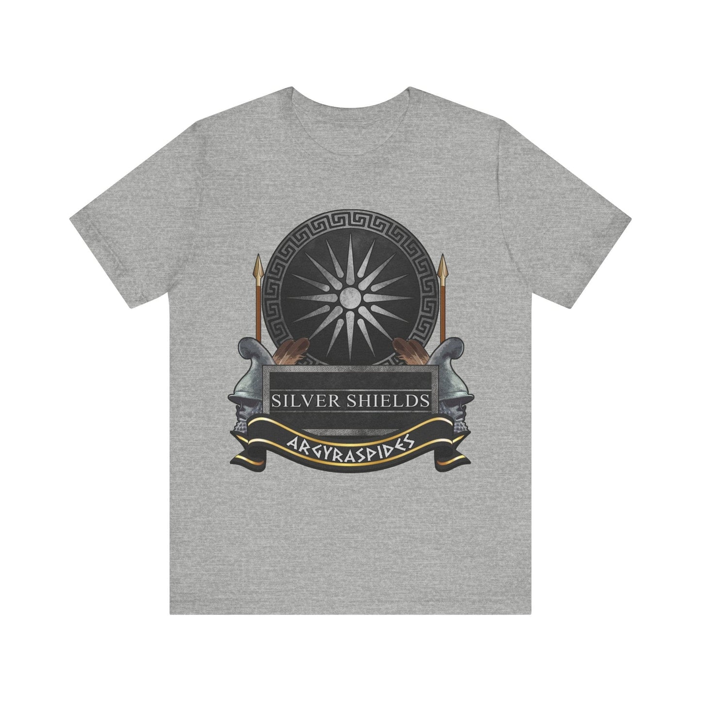 Athletic Heather / S Silver Shields Argyraspides T-Shirt