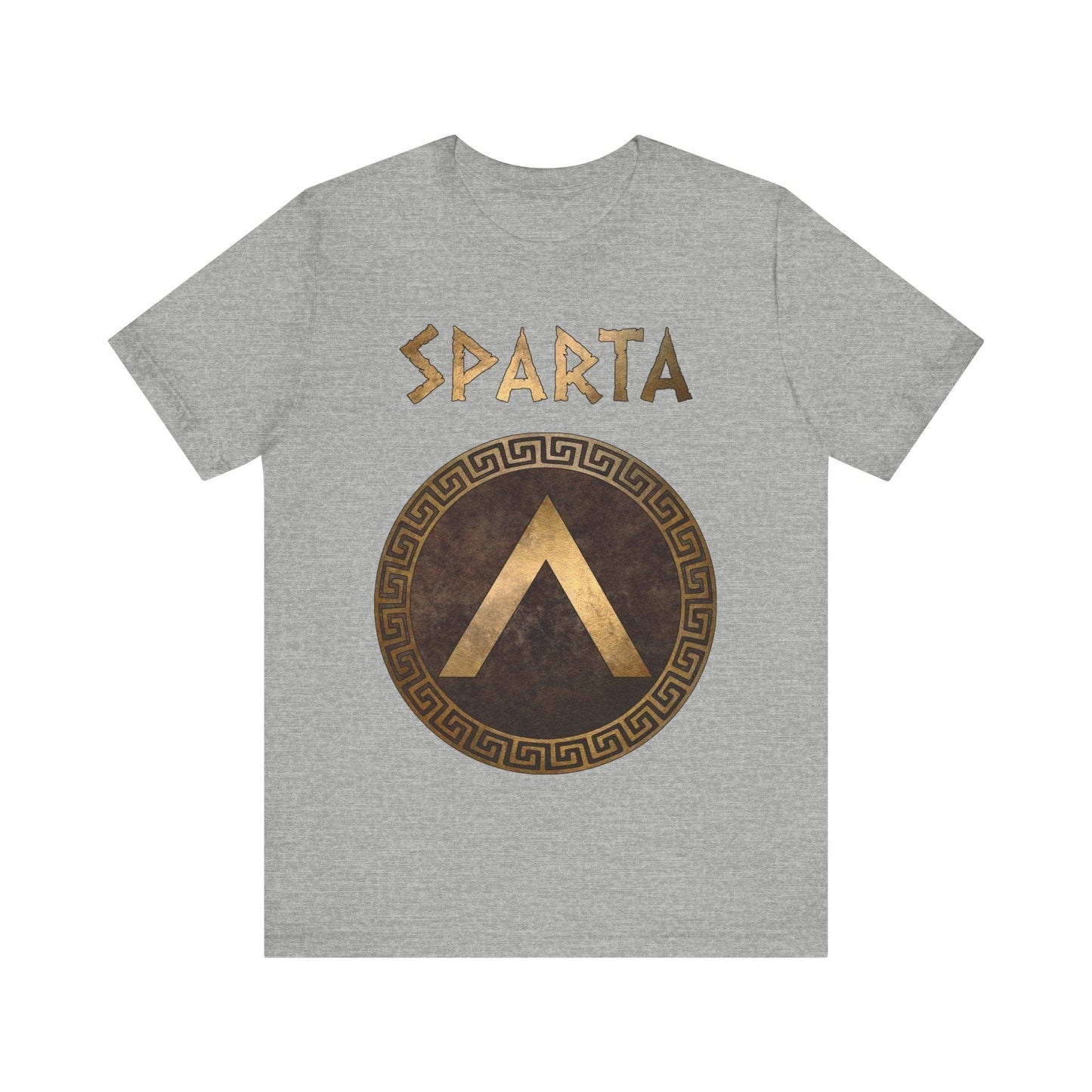 Athletic Heather / S Sparta Ancient Spartan Shield Lambda Symbol T-Shirt