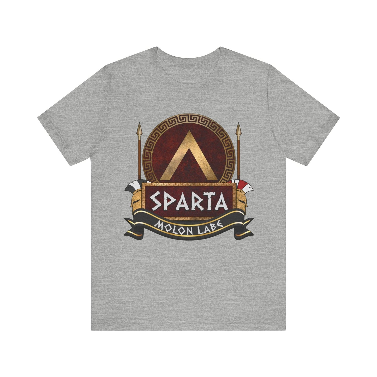 Athletic Heather / S Sparta - Lacedaemonian Arms and Armor - Spartan Army T-shirt