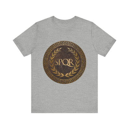 Athletic Heather / S SPQR Symbol of Ancient Rome T-Shirt