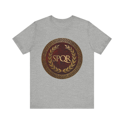 Athletic Heather / S SPQR Symbol of Ancient Rome T-Shirt