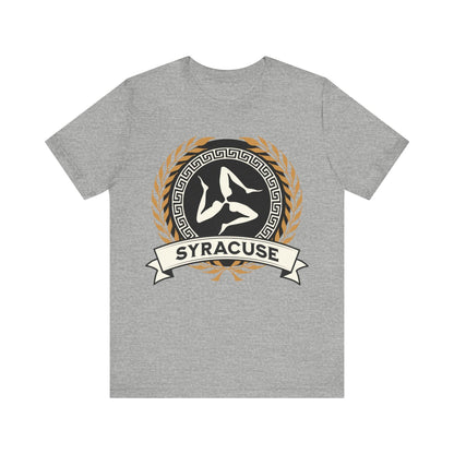 Athletic Heather / S Syracuse Ancient Greek City-State - Polis of Syracuse Symbol - Syracusan History - T-shirt