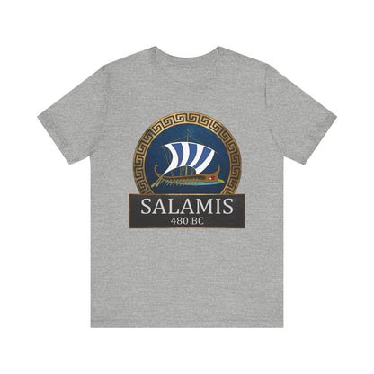 Athletic Heather / S The Battle of Salamis 480 BC - Ancient Greece History T-shirt