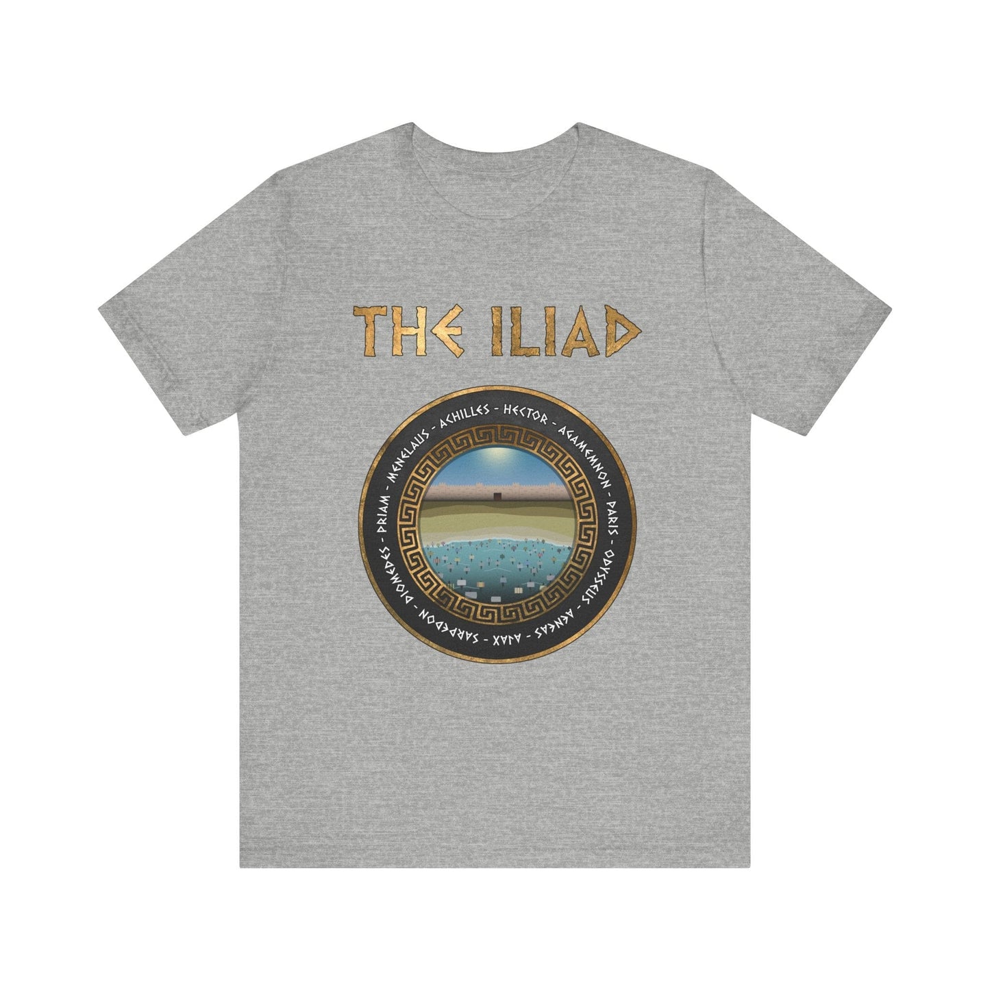 Athletic Heather / S The Iliad - Heroes of the Trojan War T-Shirt