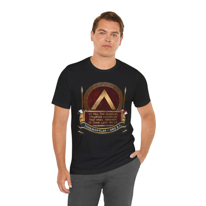Battle of Thermopylae Spartan Epitaph T-Shirt