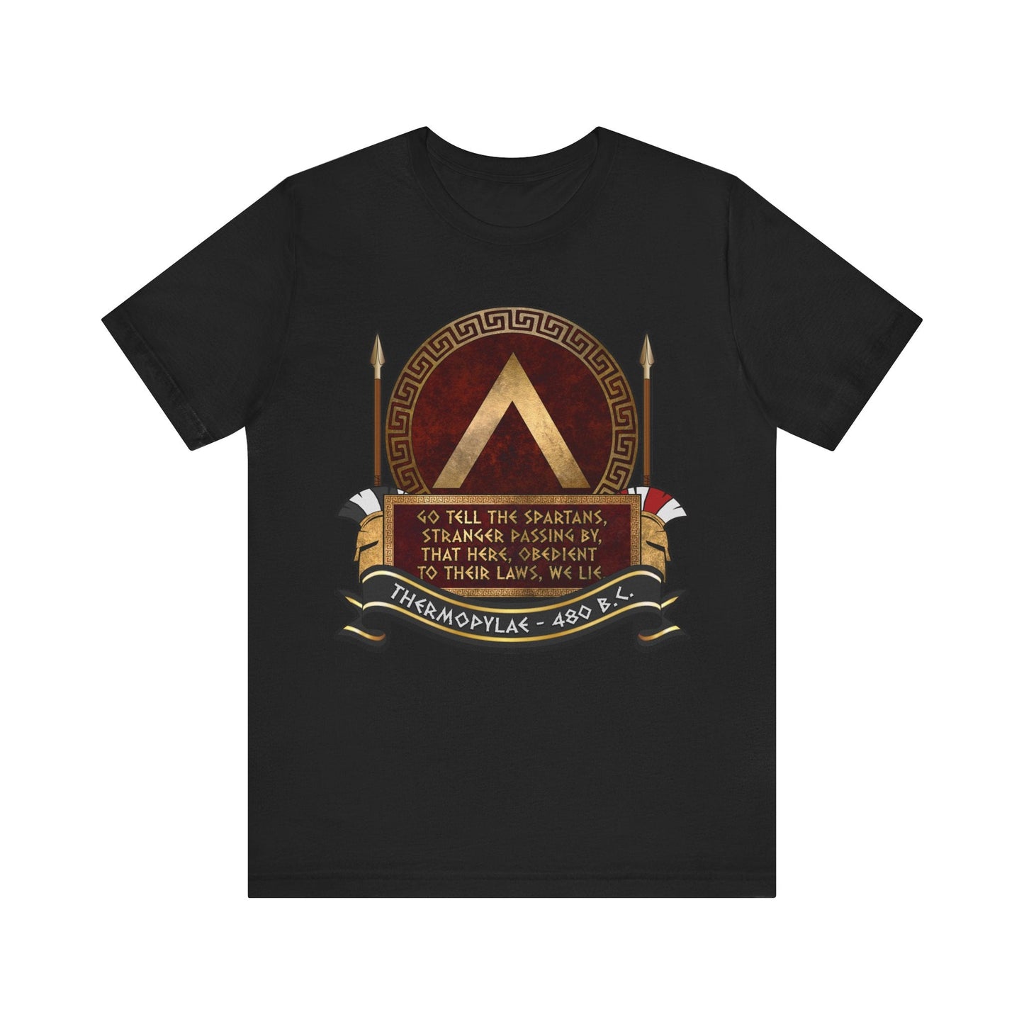 Battle of Thermopylae Spartan Epitaph T-Shirt