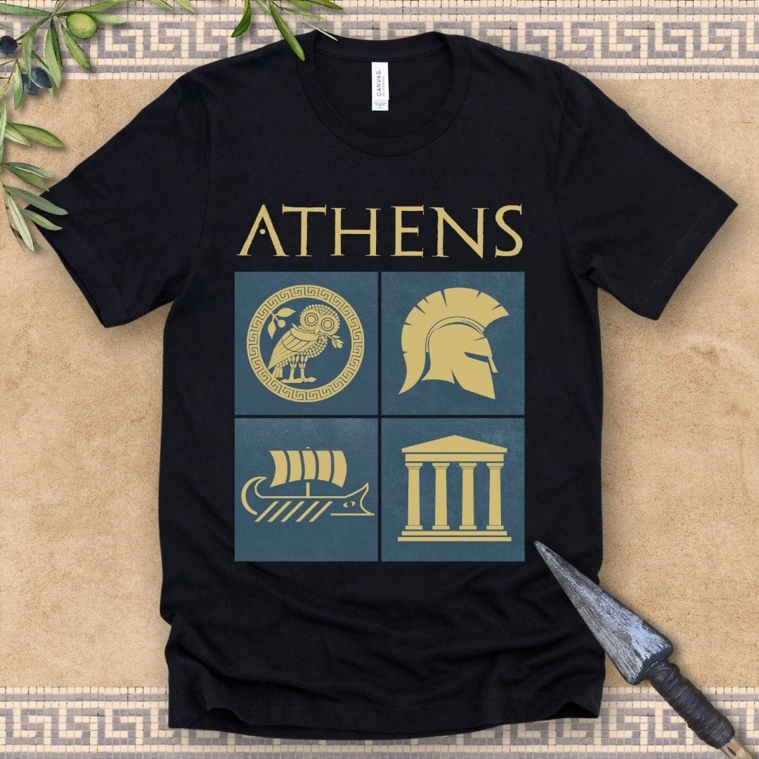 Black / 2XL Ancient Athens - History of the Athenians T-shirt