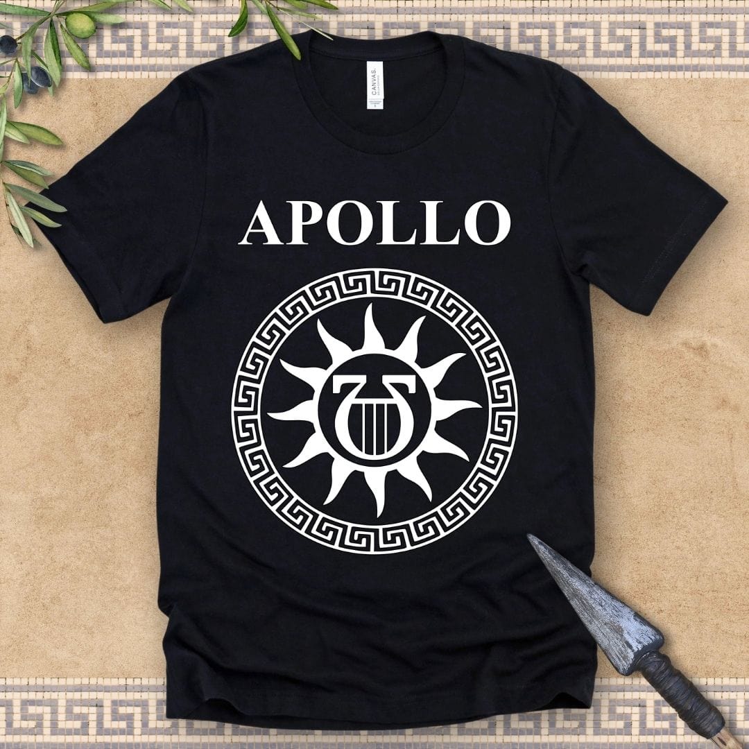 Black / 2XL Apollo Greek God Lyre T-Shirt