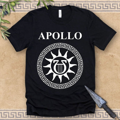 Black / 2XL Apollo Greek God Lyre T-Shirt