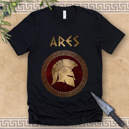 Black / 2XL Ares Ancient Greek God of War T-Shirt