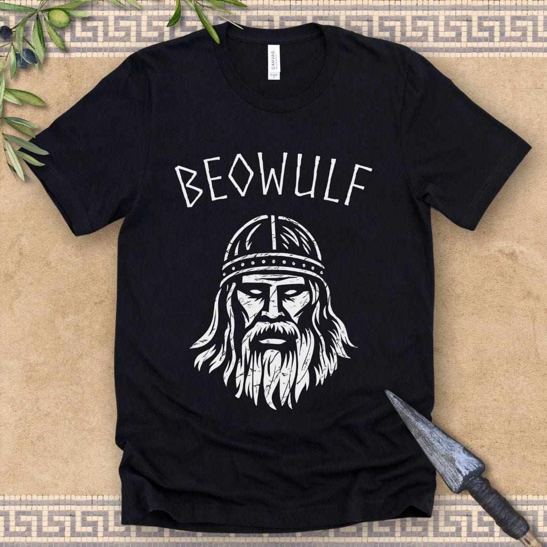 Black / 2XL Beowulf - Warrior of the Geats - Epic of Beowulf T-shirt