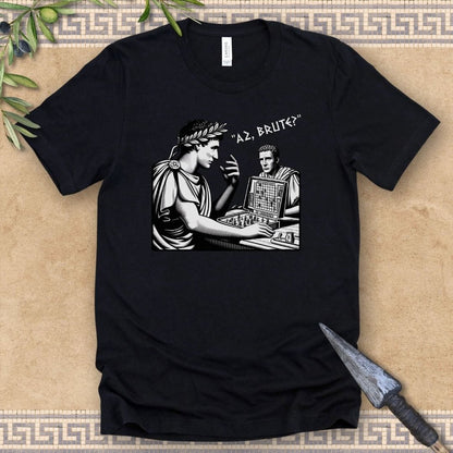 Black / 2XL Caesar and Brutus Battleship - Et tu, Brute? Pun T-Shirt