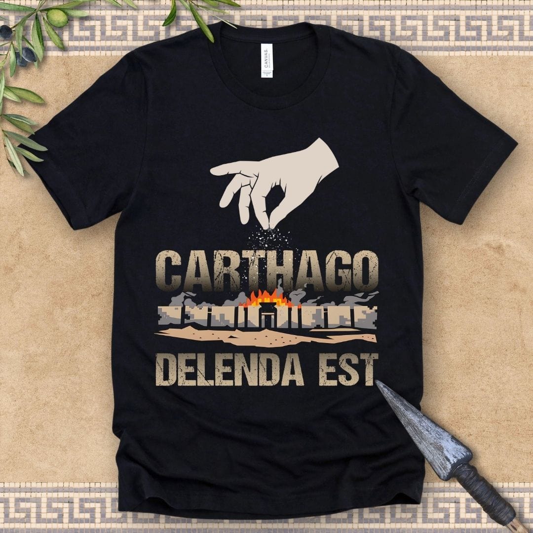 Black / 2XL Carthago Delenda Est - Salting of Carthage T-Shirt