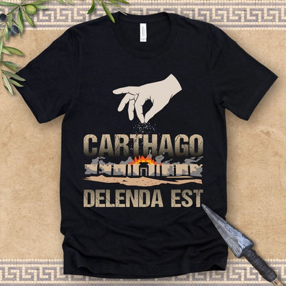 Black / 2XL Carthago Delenda Est - Salting of Carthage T-Shirt