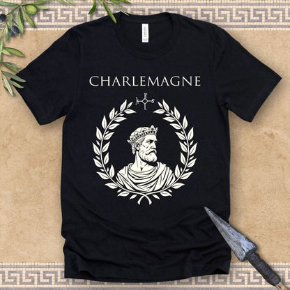 Black / 2XL Charlemagne - King of the Franks - Carolingian Emperor Charlemagne T-shirt