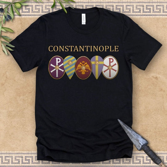 Black / 2XL Constantinople - Byzantine Shields T-Shirt