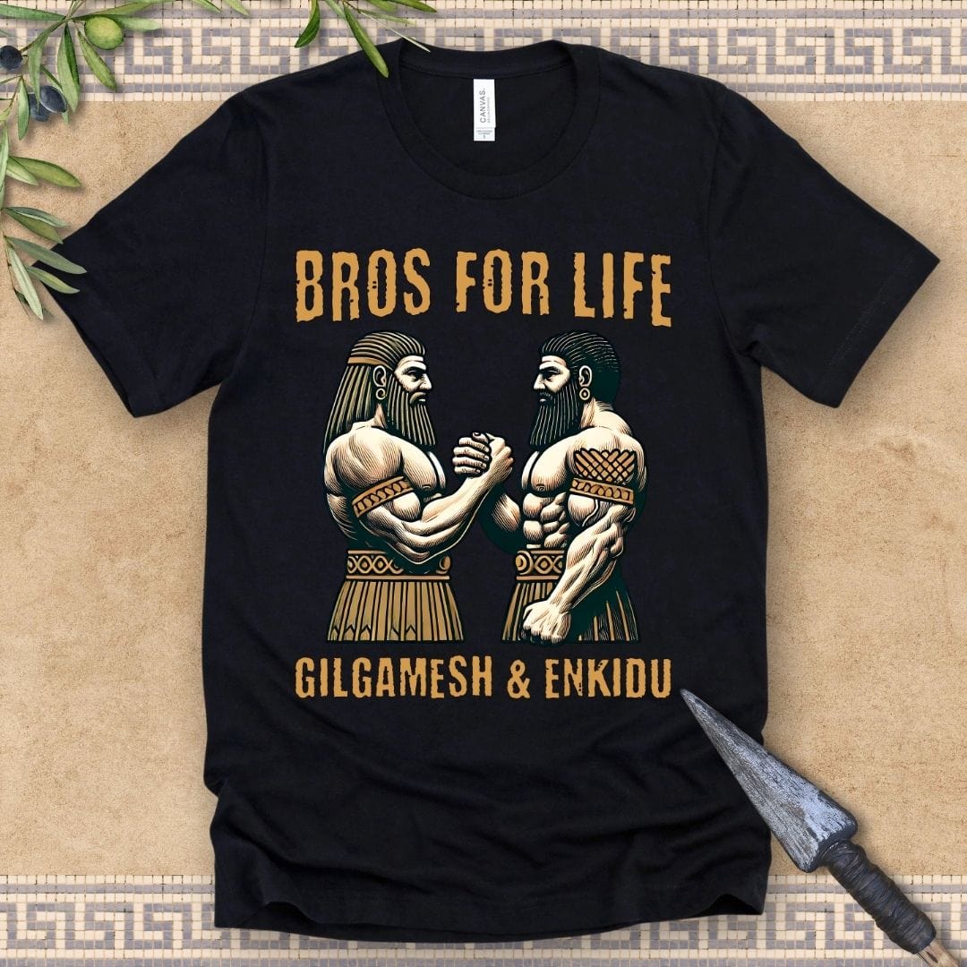 Black / 2XL Gilgamesh and Enkidu Bros for Life T-Shirt