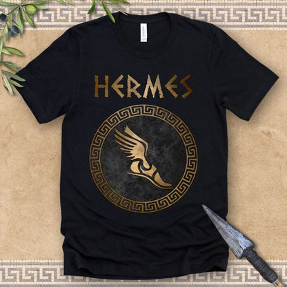 Black / 2XL Greek God Hermes - Messenger of the Gods T-Shirt