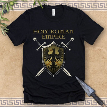 Black / 2XL Holy Roman Empire Heraldry - Knight's Shield T-Shirt