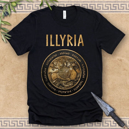 Black / 2XL Illyria Ancient Illyrian Tribes T-Shirt