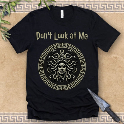 Black / 2XL Medusa - Don't Look at Me - Funny Greek Mythology T-shirt