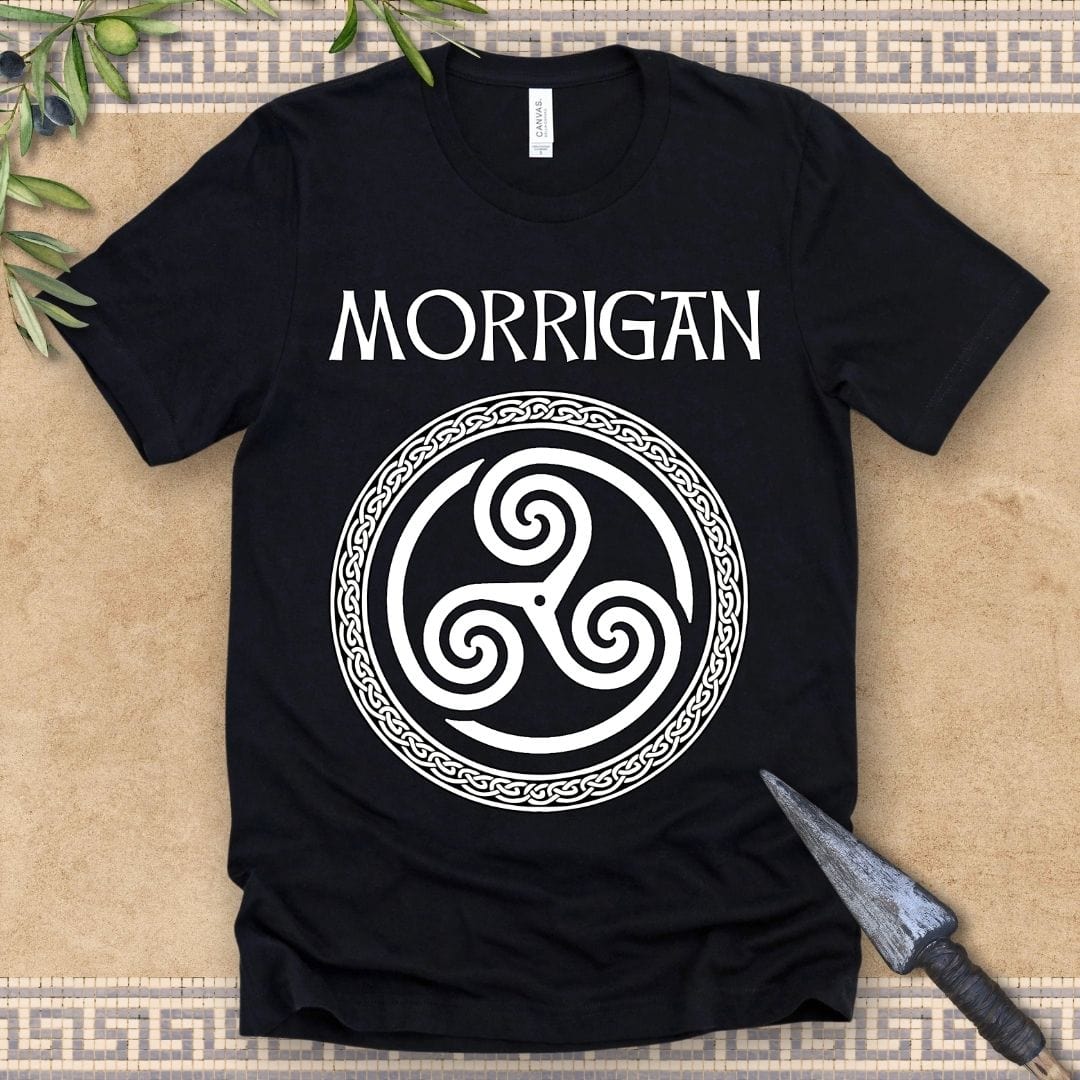 Black / 2XL Morrigan Celtic Goddess T-Shirt