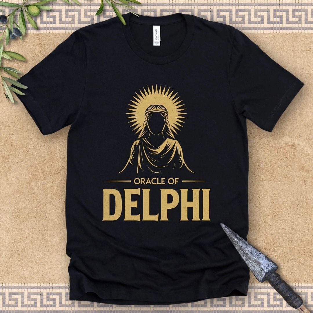 Black / 2XL Oracle of Delphi - High Priestess of Apollo - The Pythia T-Shirt