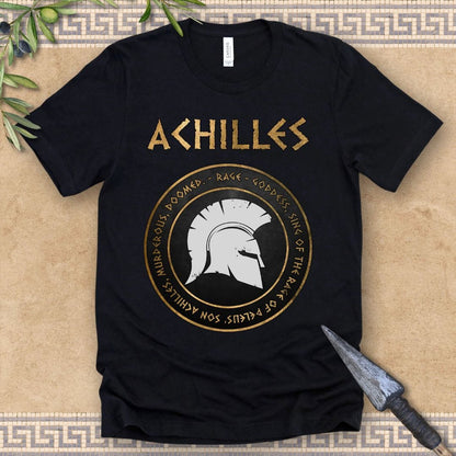 Black / 2XL Rage of Achilles - Homer the Iliad T-Shirt