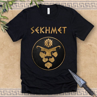 Black / 2XL Sekhmet Ancient Egyptian Goddess T-Shirt