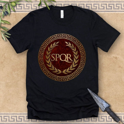 Black / 2XL SPQR Symbol of Ancient Rome T-Shirt