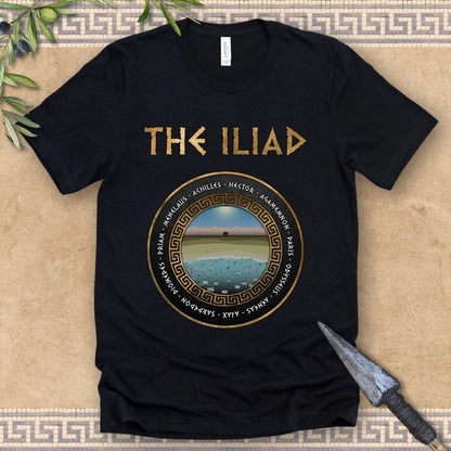 Black / 2XL The Iliad - Heroes of the Trojan War T-Shirt