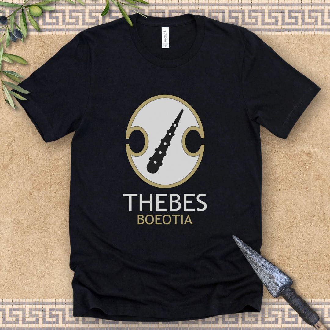 Black / 2XL Thebes - Ancient Boeotia Theban Sacred Band T-Shirt