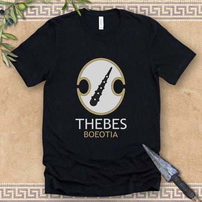 Black / 2XL Thebes - Ancient Boeotia Theban Sacred Band T-Shirt
