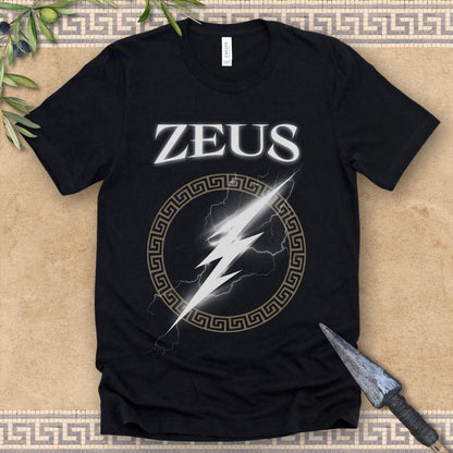 Black / 2XL Zeus Greek God Thunderbolt of Zeus T-Shirt