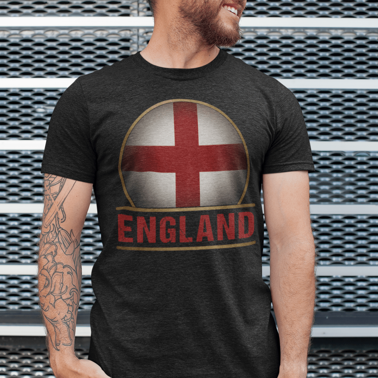 Black Heather / S England Heraldry - Cross of Saint George T-Shirt