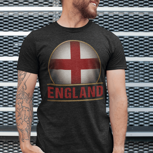 Black Heather / S England Heraldry - Cross of Saint George T-Shirt