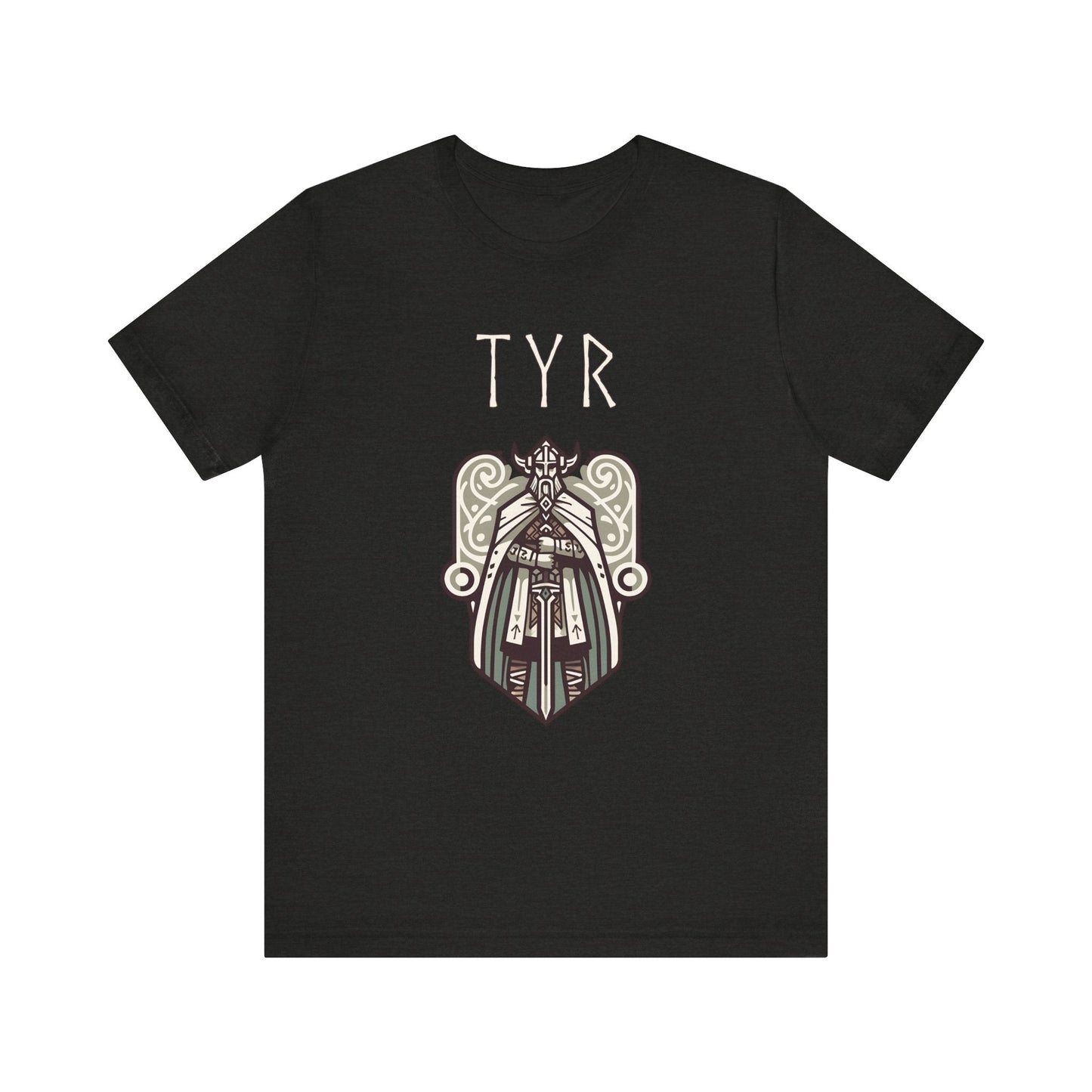 Black Heather / S Tyr Norse God of War and Justice - Viking Mythology T-shirt