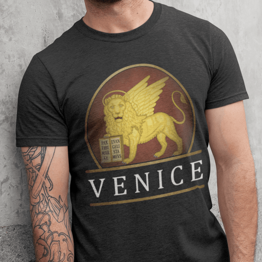 Black Heather / S Venice Heraldry - The Republic of Venice T-Shirt