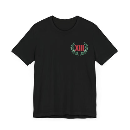 Black / S 13th Legion - Caesar's Legio XIII Gemina Roman Legion Double Sided T-Shirt