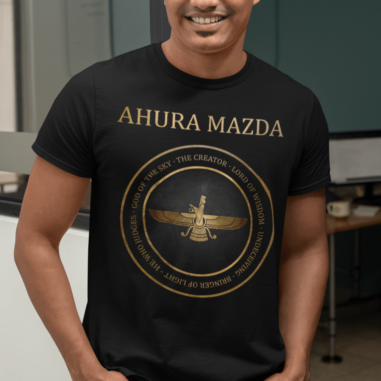 Black / S Ahura Mazda - Zoroastrianism T-Shirt