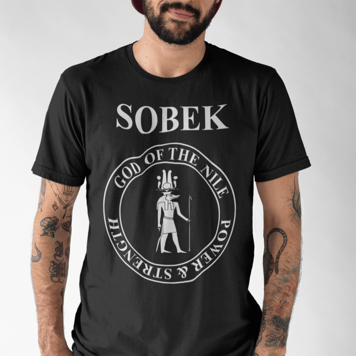 Black / S Ancient Egypt God Sobek T-Shirt