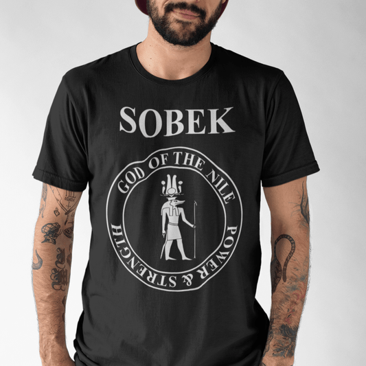 Black / S Ancient Egypt God Sobek T-Shirt