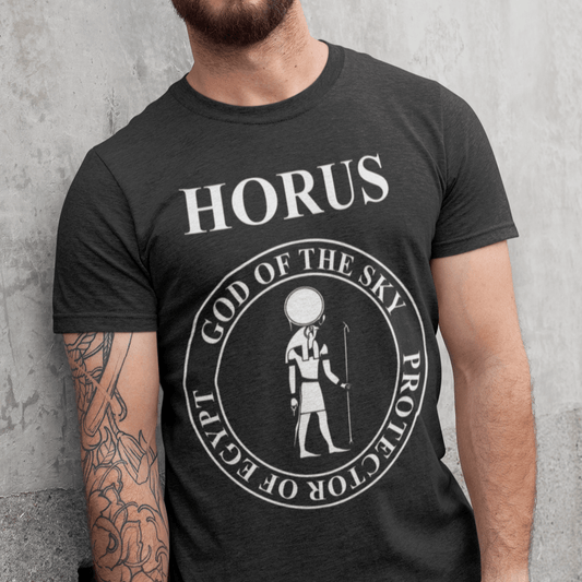 Black / S Ancient Egyptian God Horus T-Shirt
