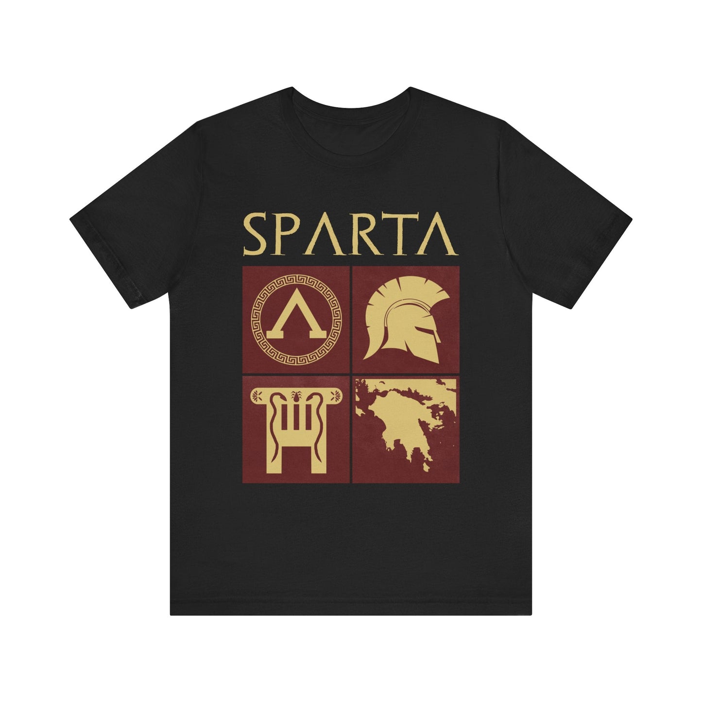 Black / S Ancient Sparta - History of the Spartans T-shirt